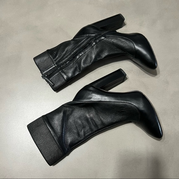 ZARA Leather Heeled Boot - Picture 4 of 8